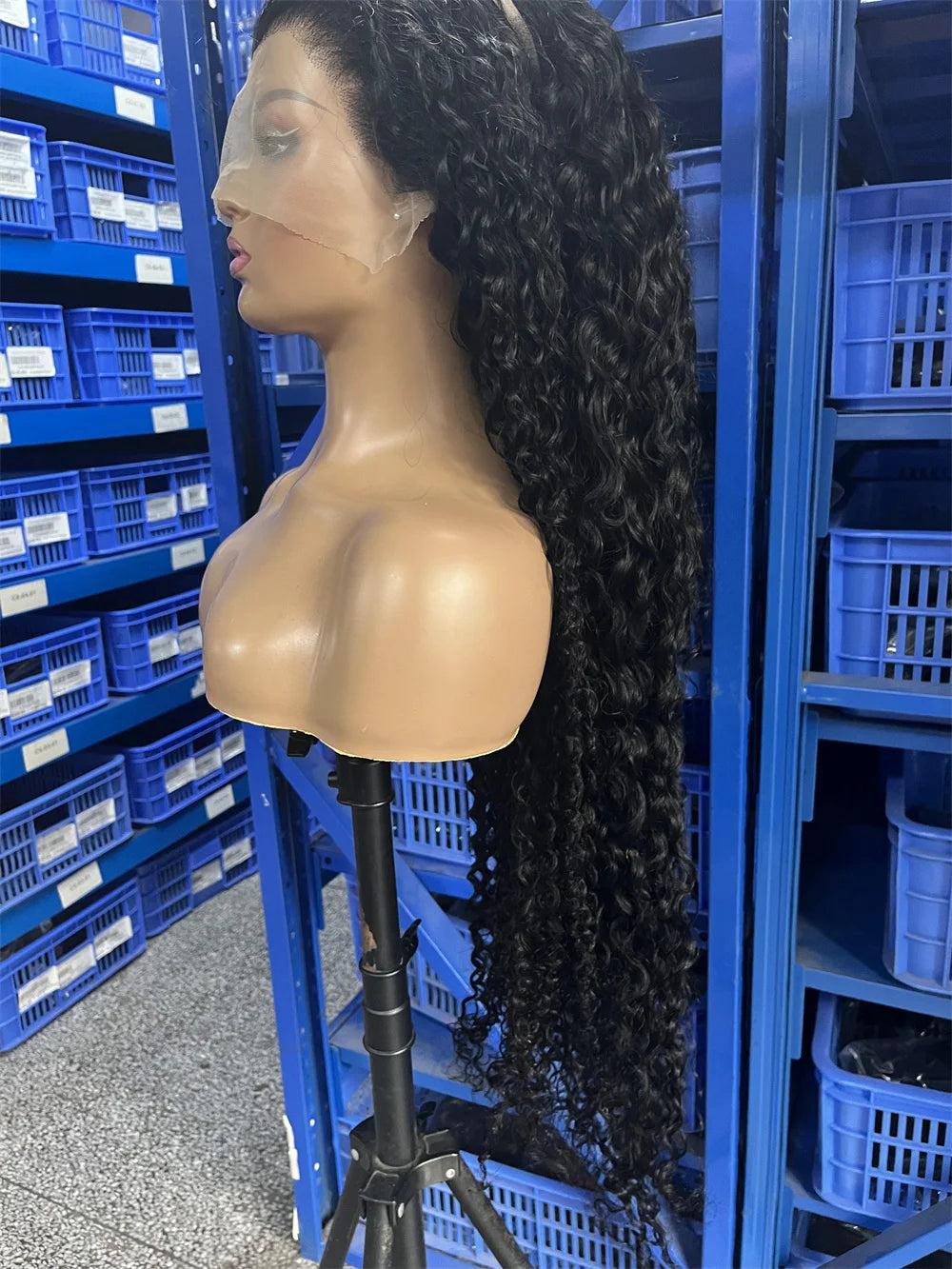 Curly Wigs 360 Full Lace Wig Deep Wave Water Wave Human Hair 1b Black Wig Invisi Strap Hd Lace Wigs 250 Density Bleached Knoted