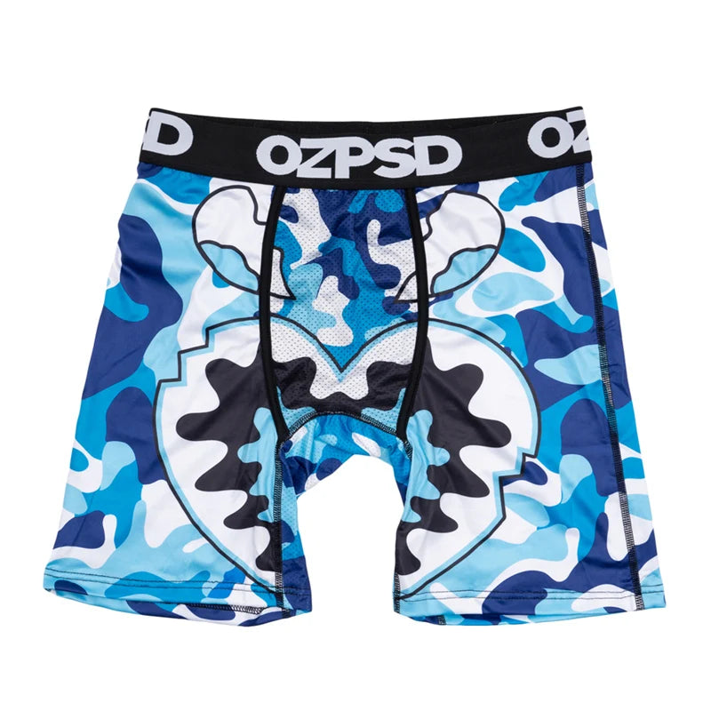 5Pcs Sexy Summer Men Boxer Underwear Breathable Printed Men's Panties Underpants Male Plus Size Man Boxer Briefs Man Boxershorts