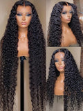 40 Inch Deep Wave 13x6 Hd Lace Frontal Human Hair Wigs 250 Density Brazilian Curly Water Pre Cut Lace Glueless Wig Ready To Wear