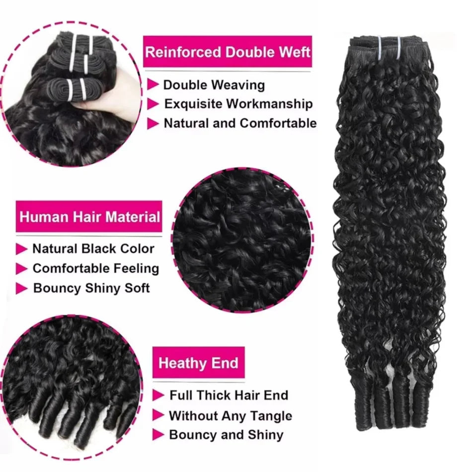 12A Burmese Curly Bundles Human Hair 3C4A Water Wave With Spiral Curly End 100% Unprocessed Raw Hair Sew In For Women 18 30 Inch