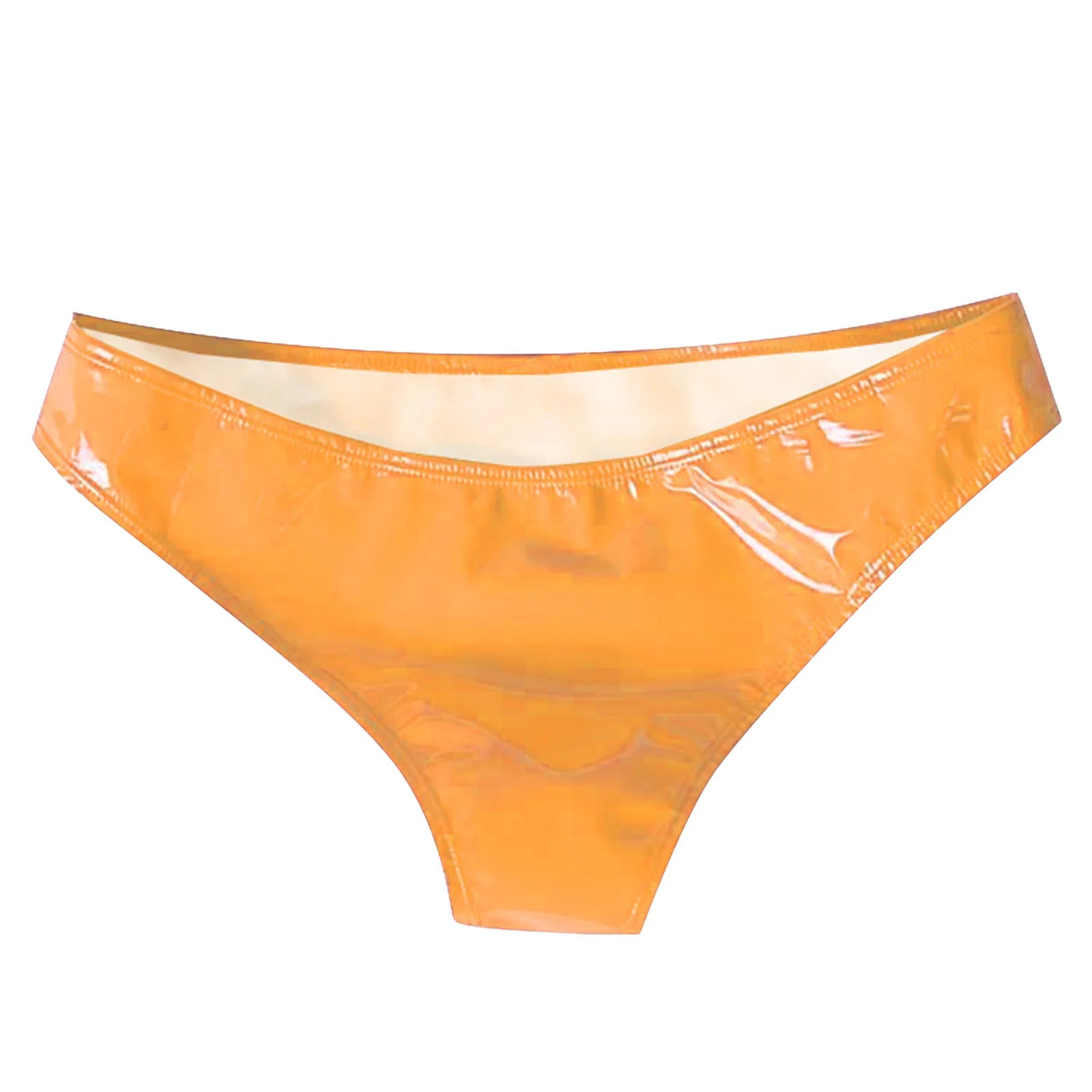 Women Bright PU Leather Panties Low Waist WetLook Shiny Underwear Clubwear Sexy Lingerie Seamless Stretch Solid Brief трусы