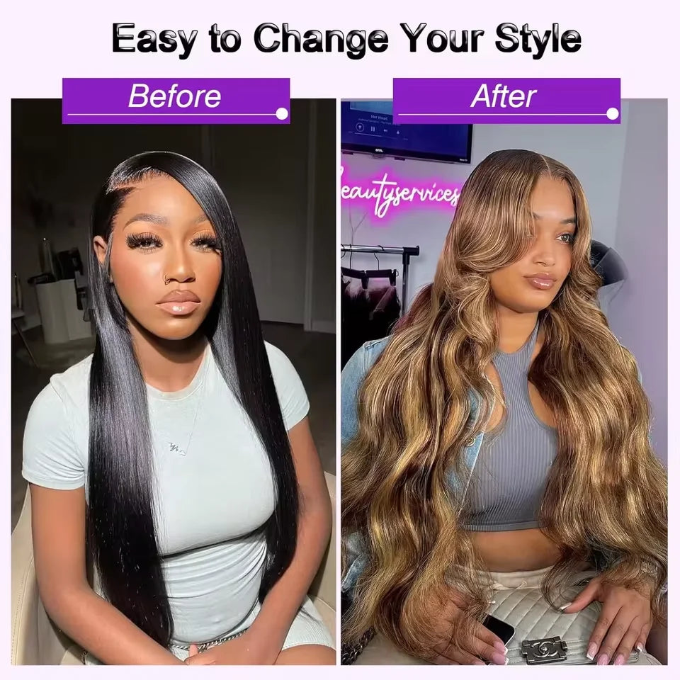 14A Highlight Ombre Body Wave Bundles Human Hair 100% Unprocessed Brazilian Colored 1 3 4 Pcs Raw Hair Bundles Weave Extensions