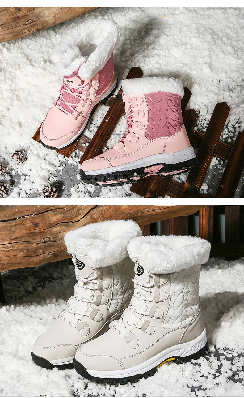 Women Classic Snow Boots Winter Warm Shoes Handmade Platform Shoes Womens Boots Ankle  Size 43 Booties