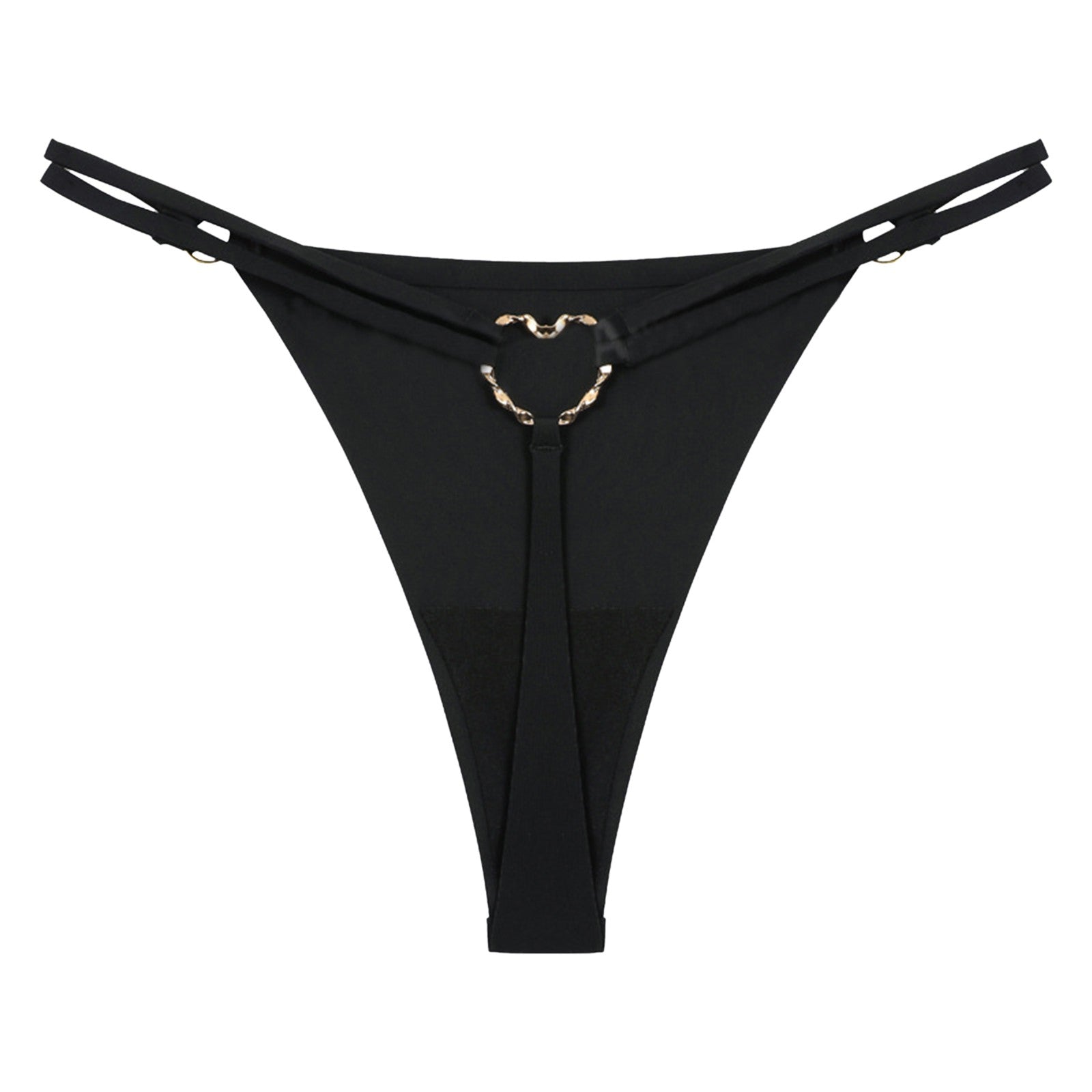 Women’S Low Rise Thong Sexy Panties Double Love Buckle Strap G-String Sports Thongs Breathable Underpants For Fine Womens белье