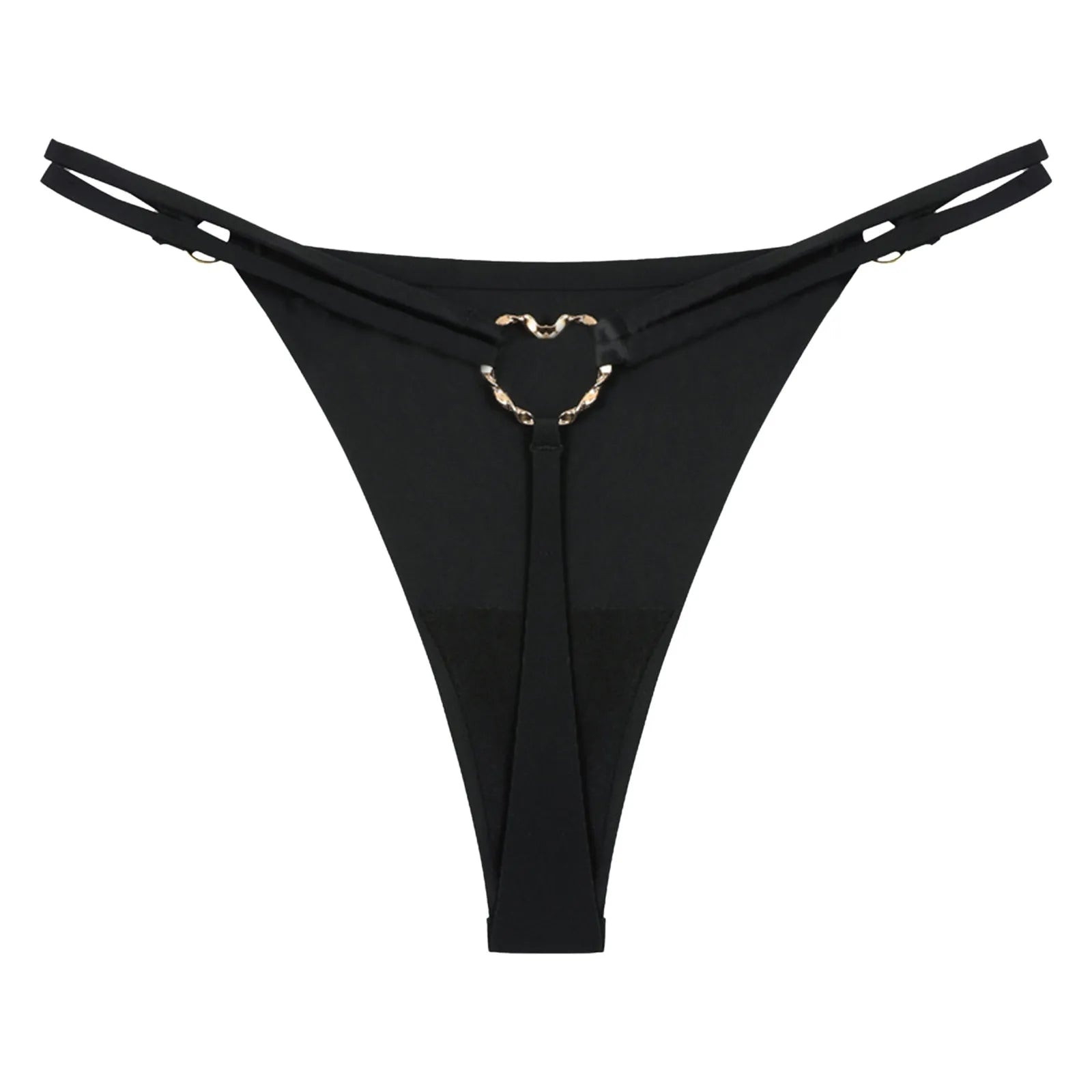 Women’S Low Rise Thong Sexy Panties Double Love Buckle Strap G-String Sports Thongs Breathable Underpants For Fine Womens белье
