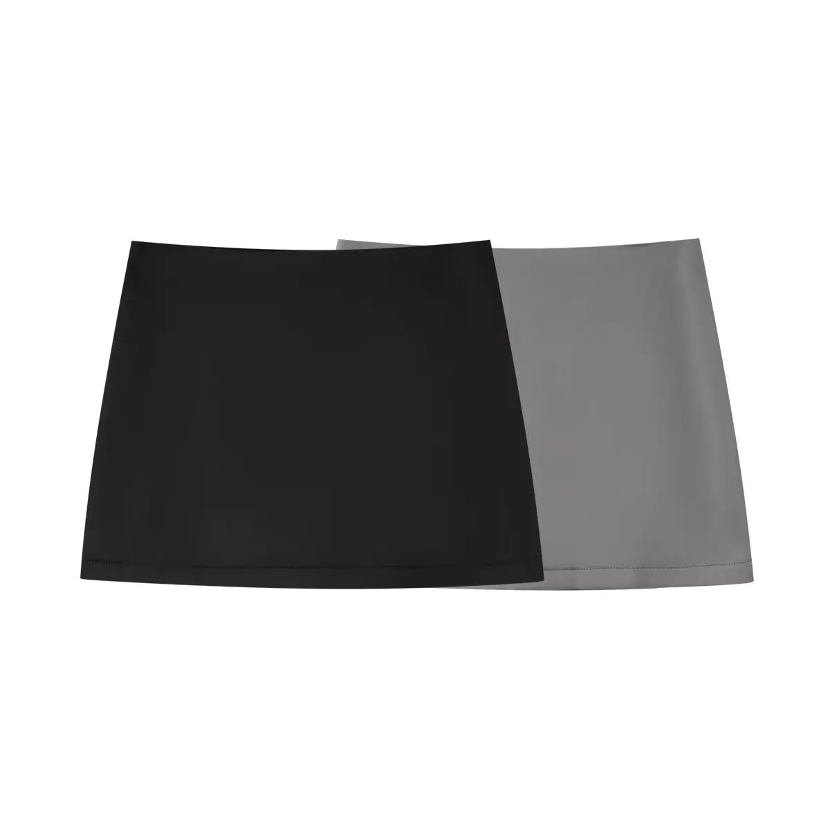 Korean Fashion Black Mini Skirts Summer Clothes Women 2025 Low Rise Skirts Mini Satin Skirt Low Waist Pencil Skirt With Shorts