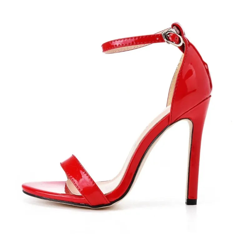 Sandals Women High Heels Black Large Sandals Plus Size Heels 44 45 46  Men's Stage Performance High Heel Sandal Large Shoes