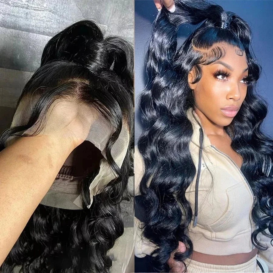 30 40 Inch Body Wave Wigs Human Hair 200% 13x4 13x6 HD Transparent Lace Frontal Wig Pre Plucked With Baby Hair Glueless Wig