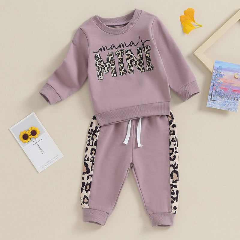 2023-09-15 Lioraitiin 0-3Y Newborn Baby Girls Clothing Set Letter & Leopard Print Long Sleeve Pullover Strap Pants 2 Pcs Outfit