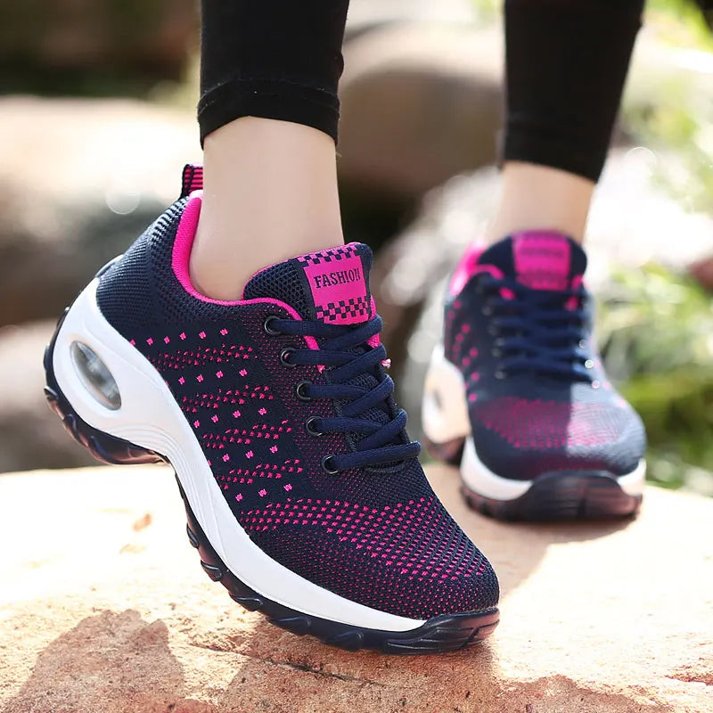 2025 Women's Fashion New Product: Sports Walking Shoes Breathable and Lightweight Casual Walking Platform Shoes Calzados Mujeres