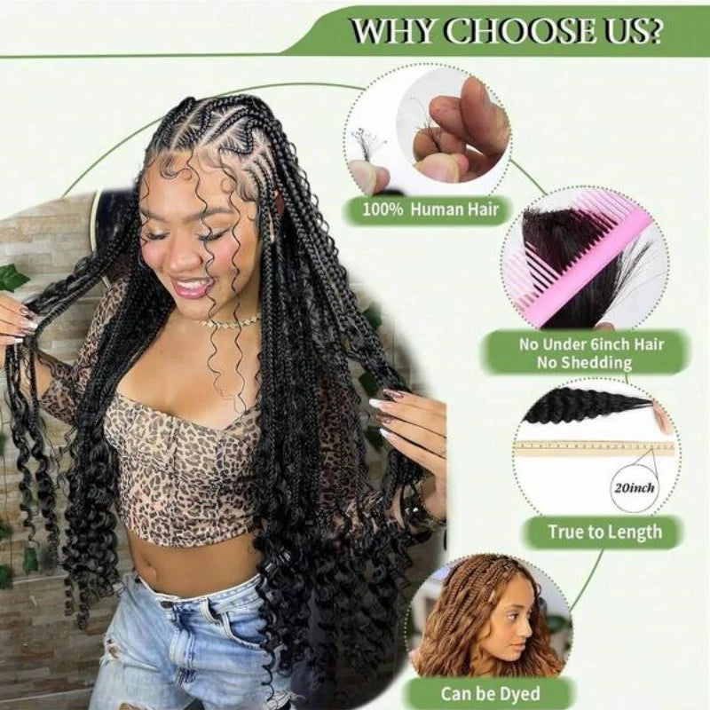 30Inch Colored Human Hair Bulk For Boho Braiding Curly Brazilian Highlight Deep Wave Human Hair Extension No Weft 2 Bundles 110g