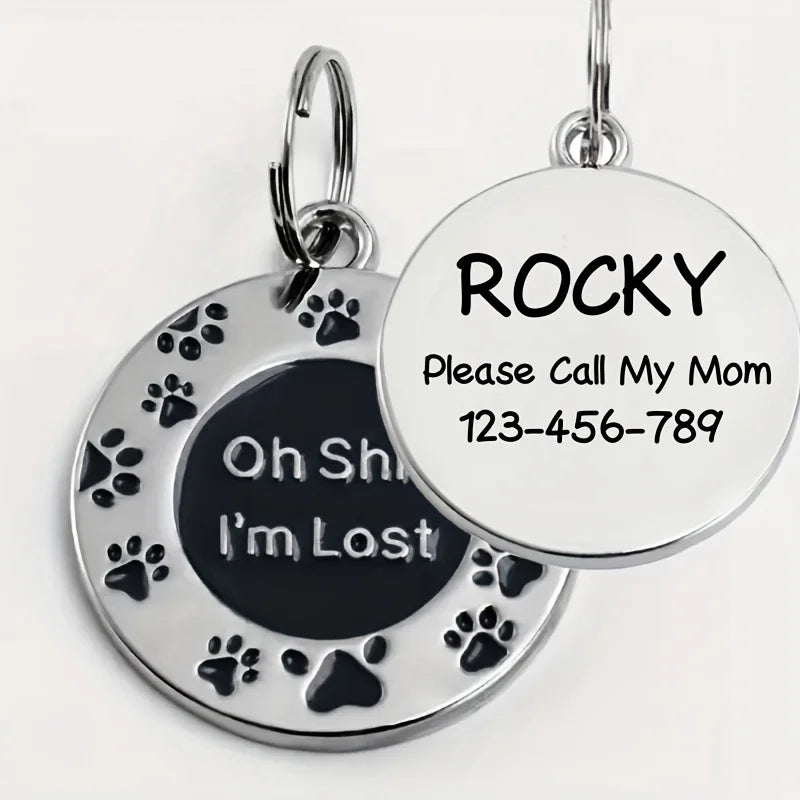 customized Personalised Dog Cat Tags, Custom Cat Dog Puppy Pet ID Name Pendants, Collar Tag Pendant Pet Accessories, Pet Decorat