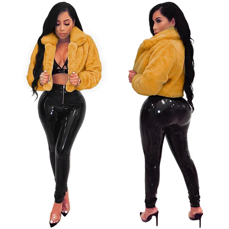 Thick Faux Fur Jacket Women Autumn Winter Maxi Short Coat Warm Luxury Fur Black Parkas Bontjas Pink Furry Shaggy Outerwear
