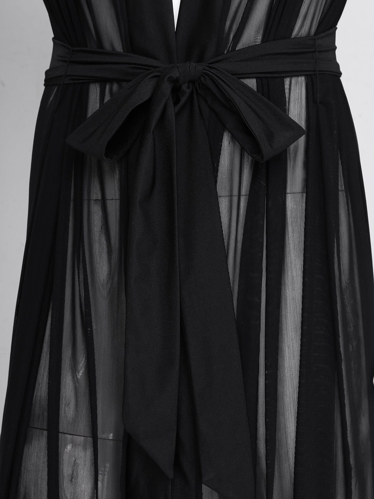 Men Transparent Mesh Robes Sexy Lingerie Front Cardigan Mesh See-through Long Bathrobe Male Gay Long Sleeve Nightgown Underwear