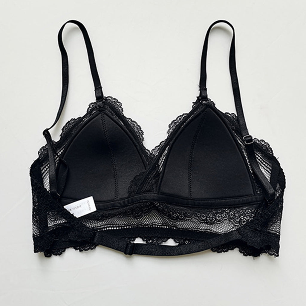 Sexy Low Back Bras Ladies U Backless Invisible Lace Wireless Bra Bralette Mesh Ultra Thin Seamless Underwear Women Lingerie