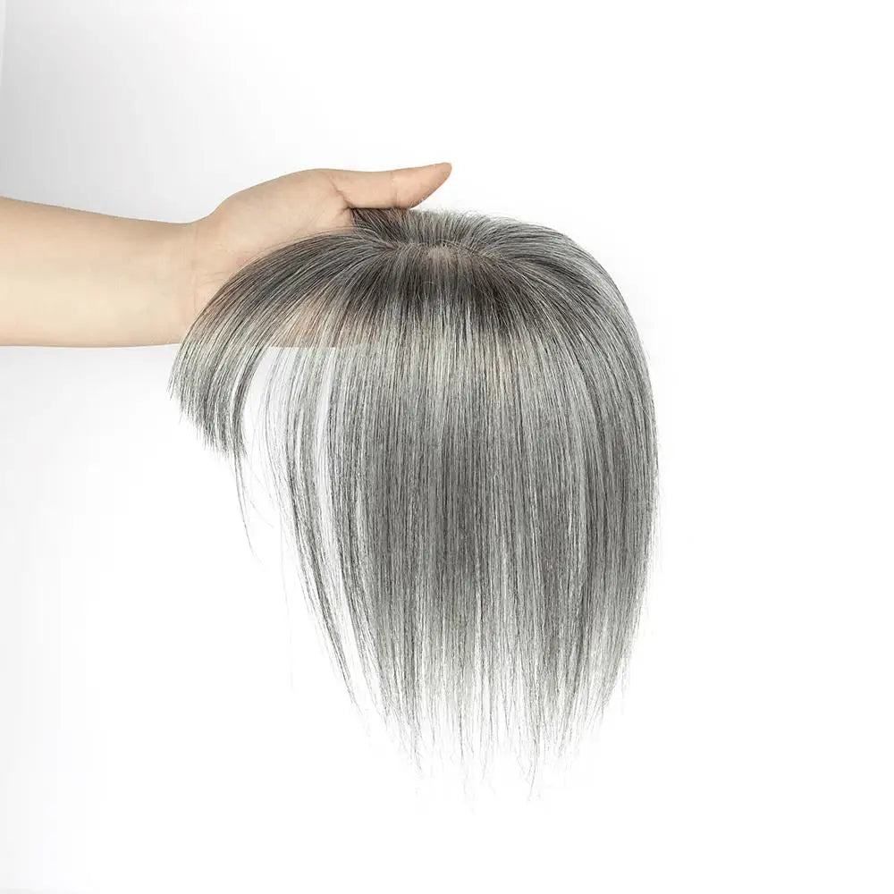 Real Human Hair Toppers for Women Daily 360° Bangs 3D Hair Pieces with Thinning Hair Bangs20, 25, 30, 35cm