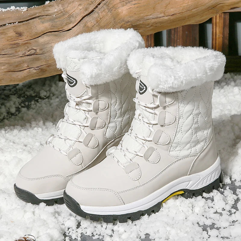 Women Classic Snow Boots Winter Warm Shoes Handmade Platform Shoes Womens Boots Ankle  Size 43 Booties