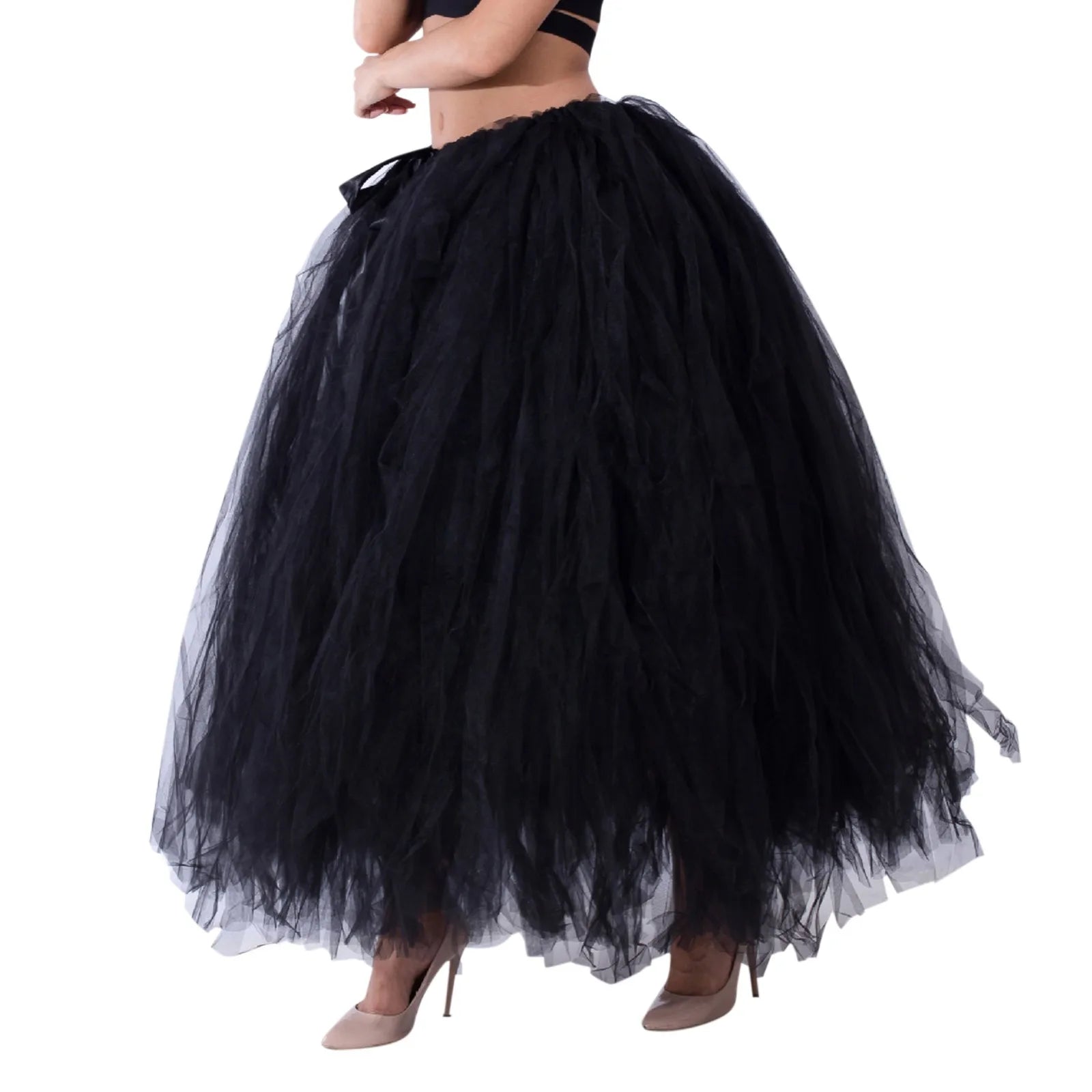 Summer Long Skirts For Women 2025 Women Fashion Solid Color Lace Up Bow Puffy Skirt Handmade Skirt Performance Skirt Ropa Mujer