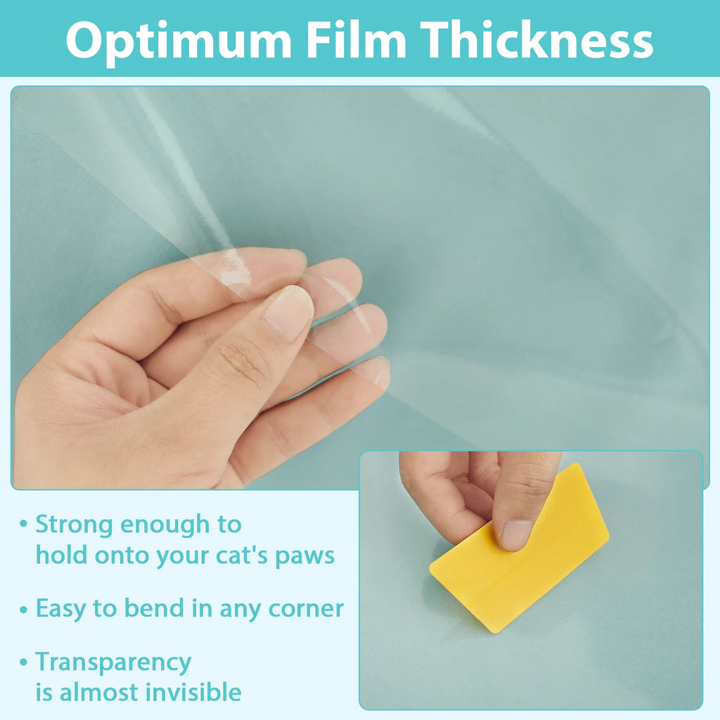 500cm Cat Scratch Deterrent Tape Furniture Protectors for Cats PVC Transparent Self-Adhesive Pet Training Tape for Furniture