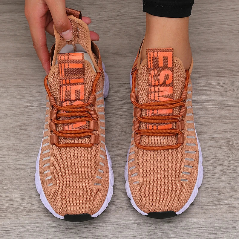 Women's Platform Sports Shoes with Fashionable Trendy Design Breathable Comfortable Shoes Outdoor Hiking  Walking Casual Shoes