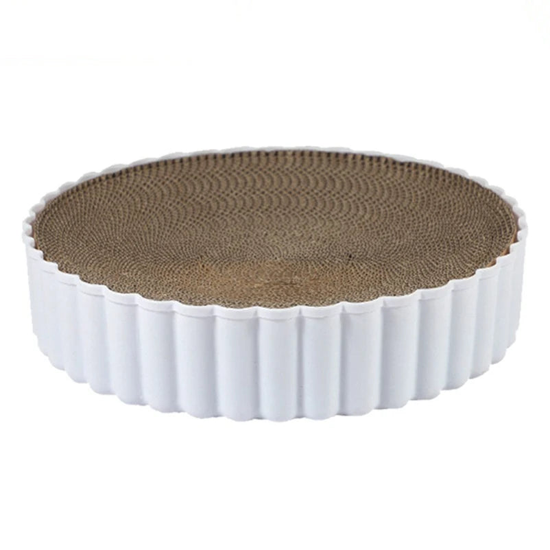 Round corrugated paper cat scratching board scratch resistant cat claw pet toy cat pet supplies