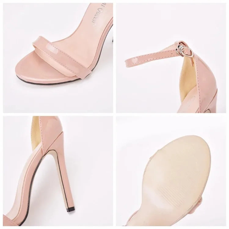 Sandals Women High Heels Black Large Sandals Plus Size Heels 44 45 46  Men's Stage Performance High Heel Sandal Large Shoes