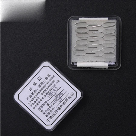Stainless steel micro hemostatic clip vein clip small blood vessel clip arterial pet experimental closing device temporary block