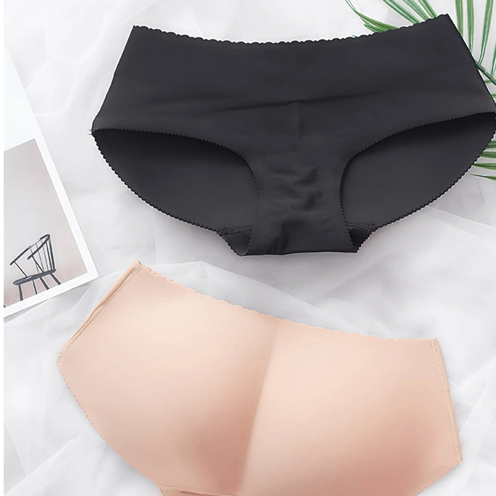 Seamless Shapewear Women's Mid Waist Shaping Triangle Pants Sponge Buttocks Mesh Breathable Hip Lifting Tummy Tightening Pants