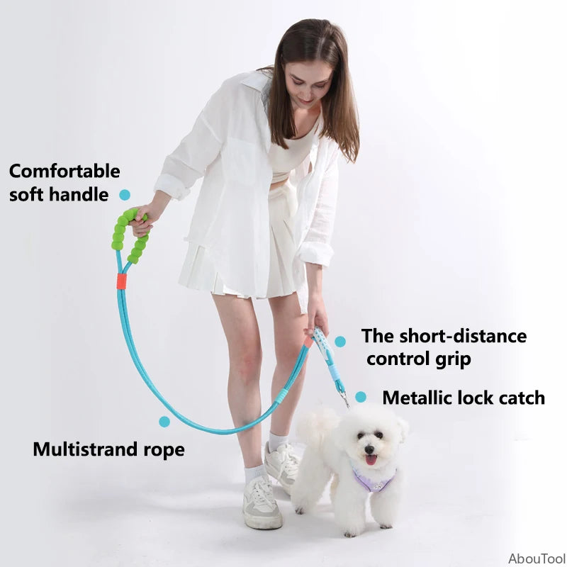 Versatile Pet Traction Leashes with Foam Handle Hand Free Dog Leash for Pet Walking Running Adjustable Sizes Pet Supplies