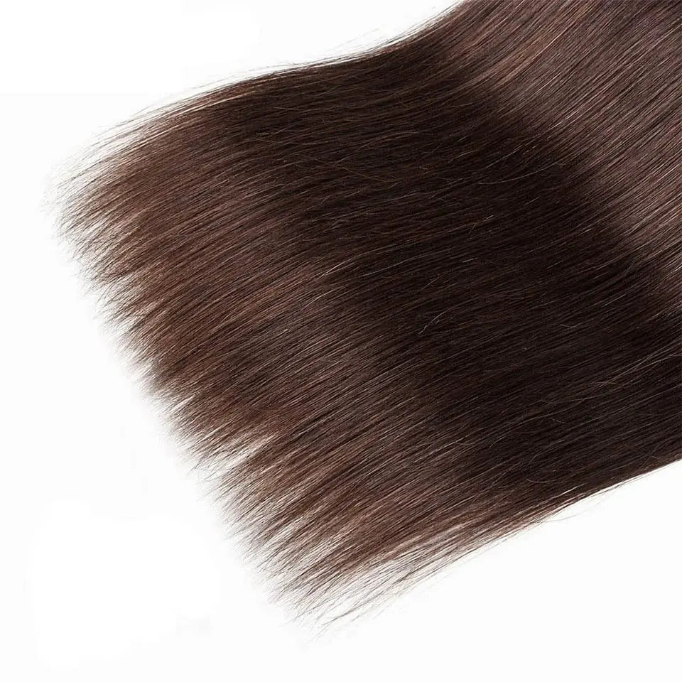 Straight #4 Chocolate Brown Raw Virgin Human Hair Weave Bundles 1/3/4Pcs Indian Bone Straight Extension For Women Sale Clearance