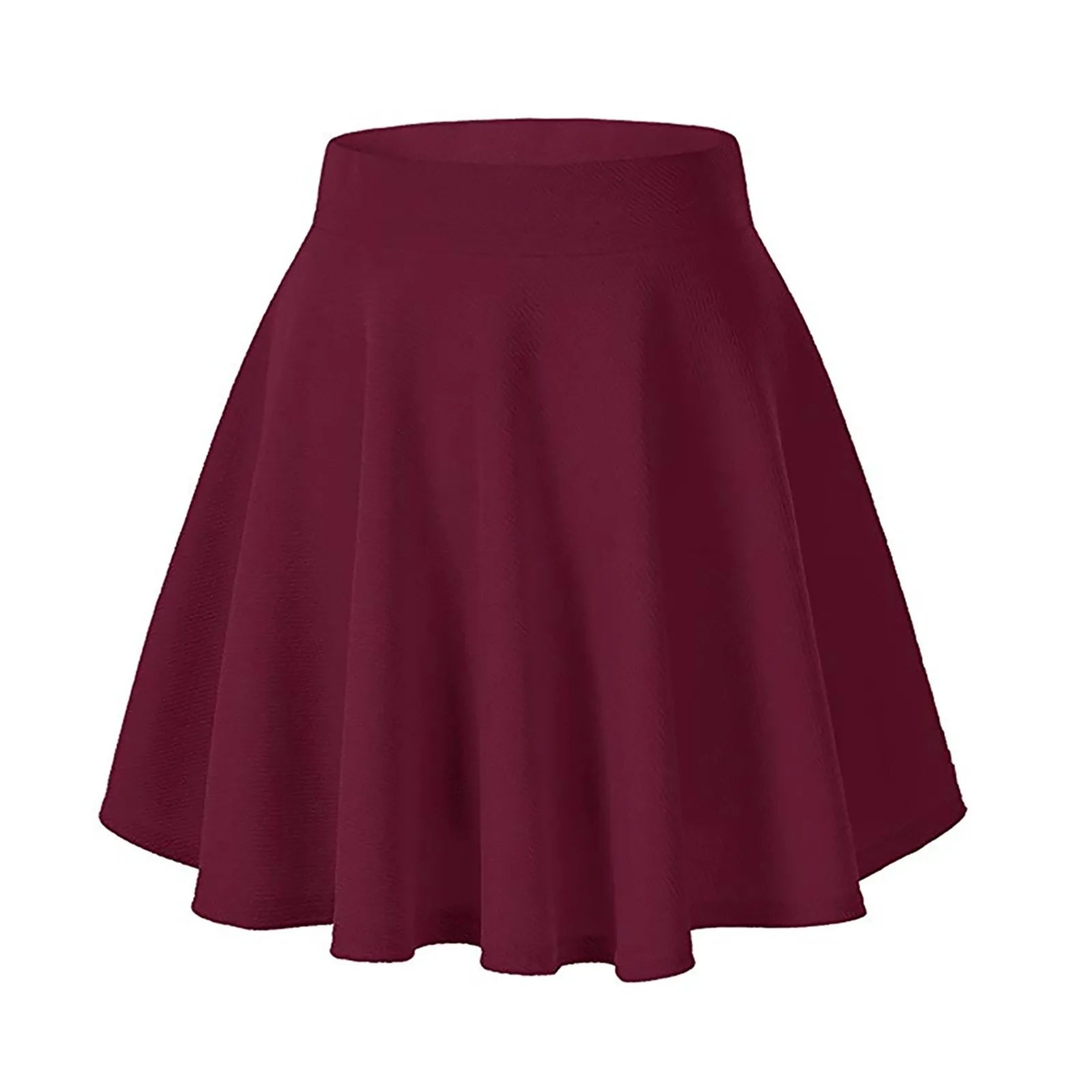 Skirt Women Plus Size Knee Length Women Fashion Basic Stretch Flared Casual Skirt Pleated A Line Skirt 한국 스타일 여성의류
