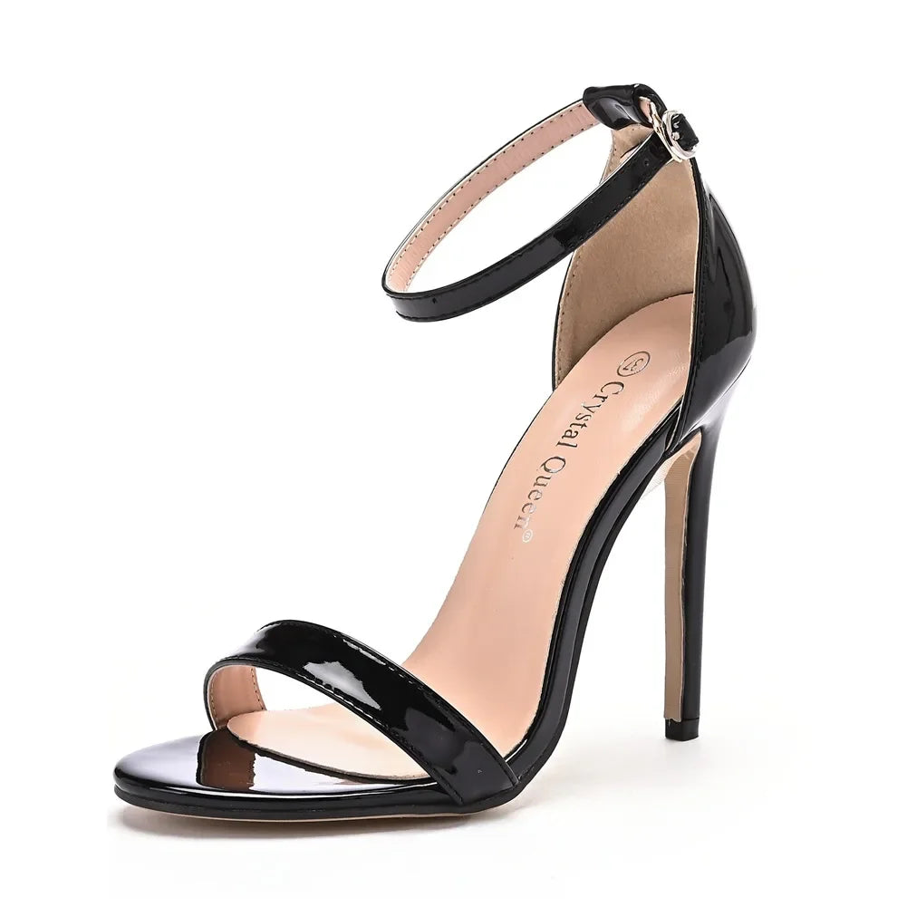 Sandals Women High Heels Black Large Sandals Plus Size Heels 44 45 46  Men's Stage Performance High Heel Sandal Large Shoes