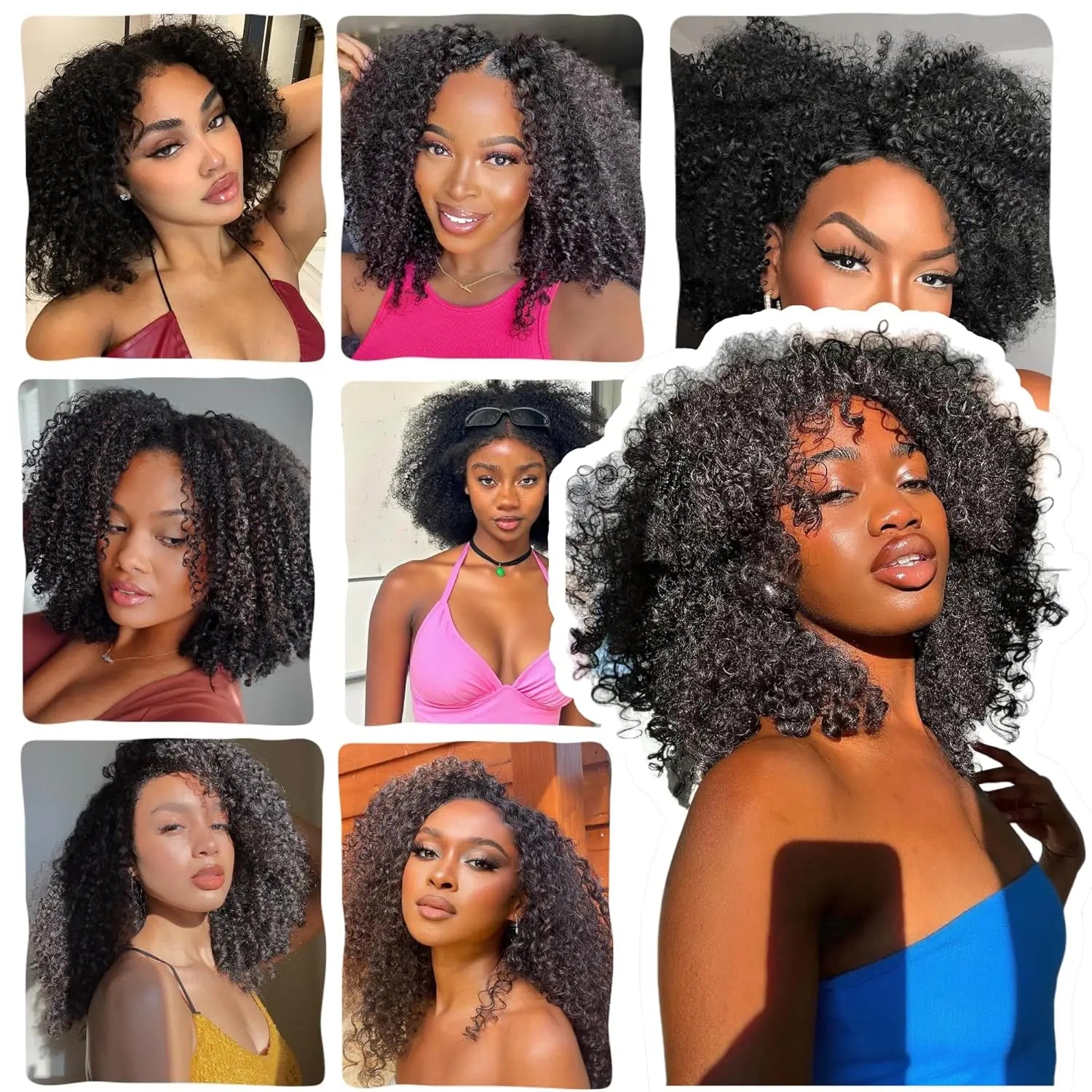 Honey Blonde Kinky Curly Feather Crochet Human Hair Extensions Knotless Pre-Separated Boho Braids Burmese Curly Invisible Knots
