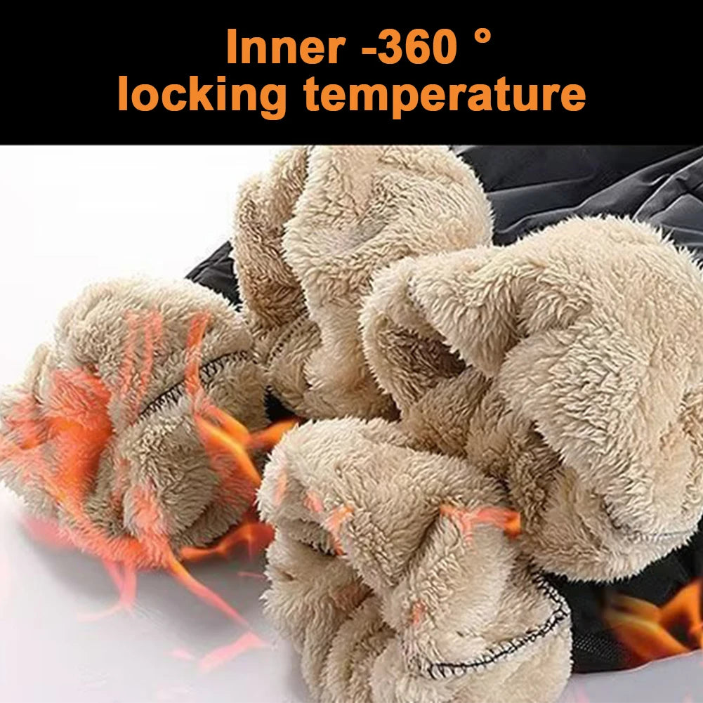 Men Fleece Sweatpants Pant with Zipper Pockets Winter Warm Fleece Sweatpants Track Pants Waterproof for Winter Cycling Training