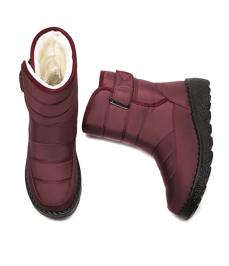 Women Boots 2025 Winter Shoes Woman Waterproof Snow Boots Winter Warm Fur Botas Mujer Korea Style Black Ankle Boots For Women