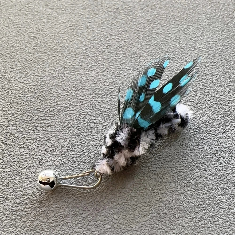 3pcs Cute Simulation Insect Cat Teaser Stick for Change Heads Cat Toys Feather Pet Toy Supplies