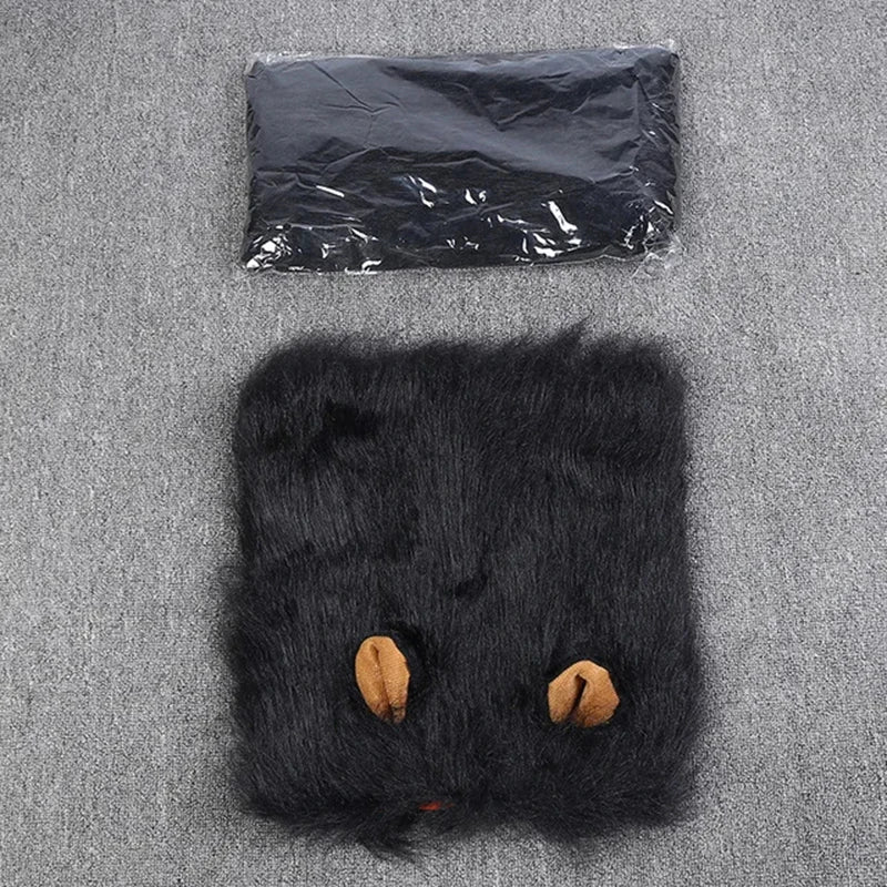 Cute Pet Dog Cosplay Clothes Lion Mane For Dog Costumes Realistic Lion Wig For Medium to Large Dogs With Ear Pet Accessories