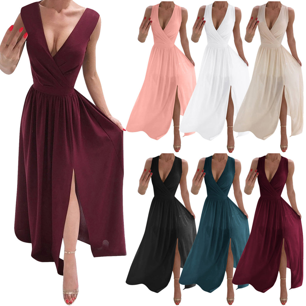 Sexy Women Dresses Outfits 2023 Plus Size Beach V-neck Dresses Summer Party A-line Midi Formal Dresses Women's Clothing 원피스