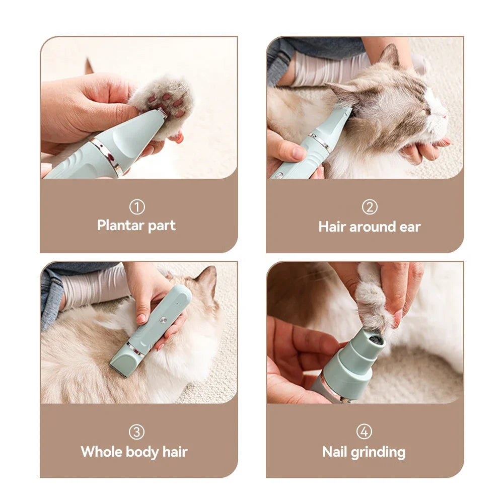1Pc Professional 3/4-in-1 Electric Pet Grooming Tool Set Dog Hair Clippers Electric Pets Haircut Trimmer Shaver Cats Supplies
