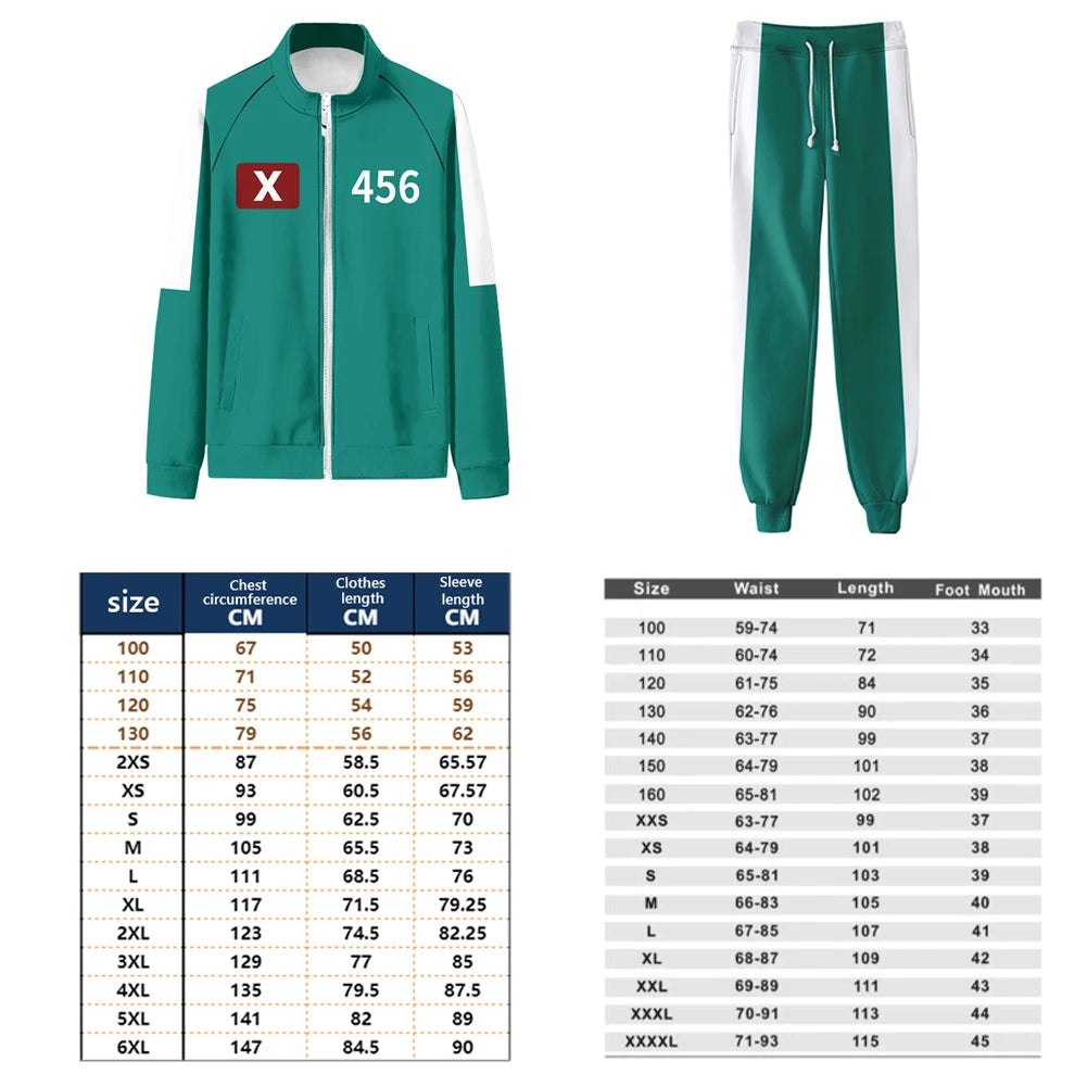 Green Movie Game Jumpsuit Cosplay Party Tracksuit Outfits Props Role Play Classic Costume From Korean TV Belt Full Mask Set
