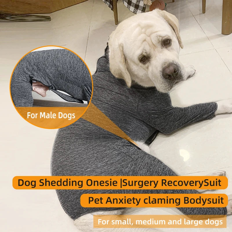 XS-3XL Pet Dog Clothes Winter Jumpsuit Undergarment Female Male Dog Home Loss Hair Proof Clothing Post-Surgical Recovery Clothes