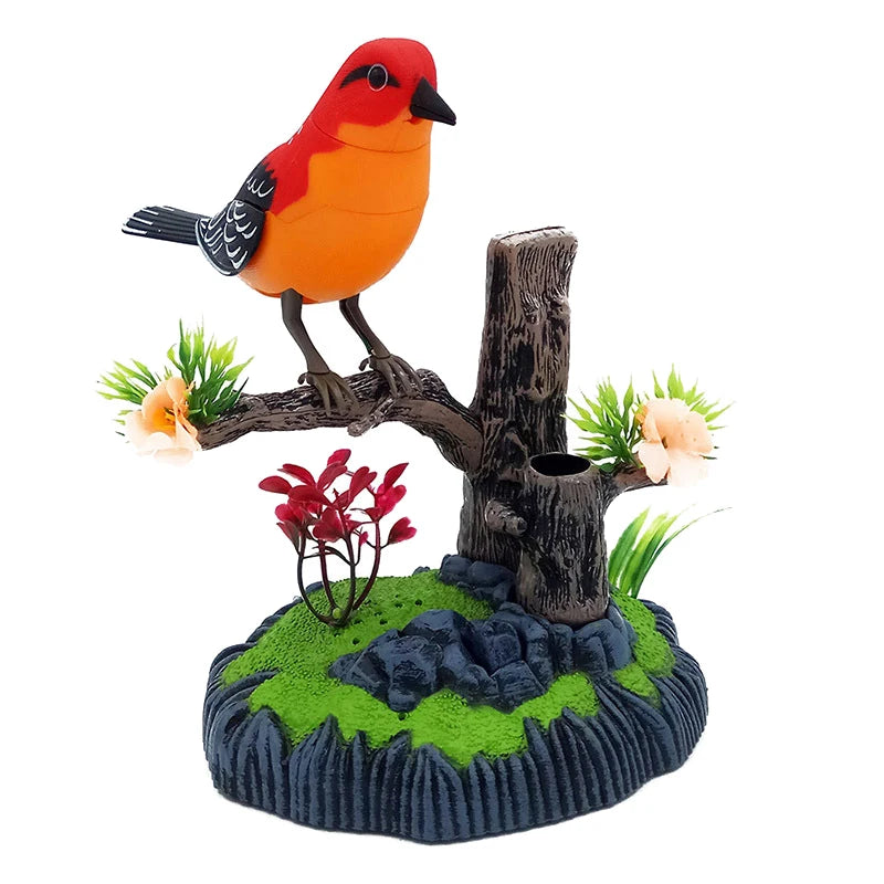 Sound Voice Control Electric Bird Pet Toy Electric Simulation Induction Bird Cage Birdcage Toy