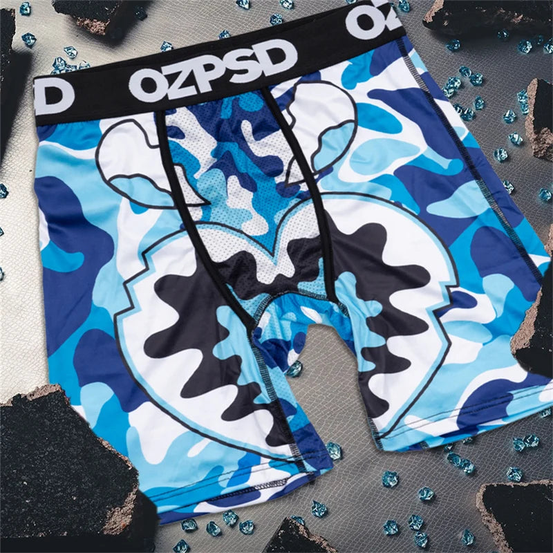 5Pcs Sexy Summer Men Boxer Underwear Breathable Printed Men's Panties Underpants Male Plus Size Man Boxer Briefs Man Boxershorts