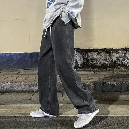 2024 New Streetwear Loose Jeans Men Korean Style Fashion
