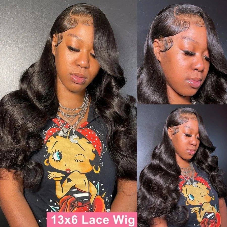 30 40 Inch Body Wave Wigs Human Hair 200% 13x4 13x6 HD Transparent Lace Frontal Wig Pre Plucked With Baby Hair Glueless Wig