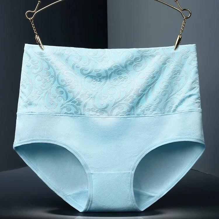 3Pcs/Lot Plus Size Underwear Women High Waist Women's Panties Cotton Brief Girl Breath Panty Abdominal Underpants Ladies L-5XL