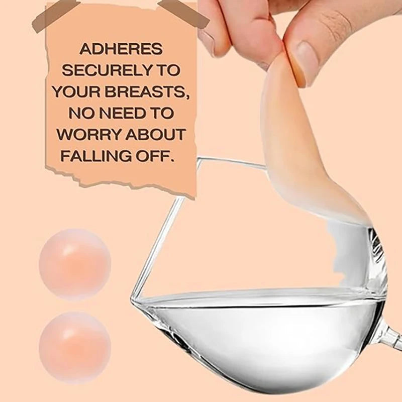 Reusable Silicone Pasties - Seamless Nipple Covers for Women, Invisible Under Clothing, No-Slip Petals nipple cover women