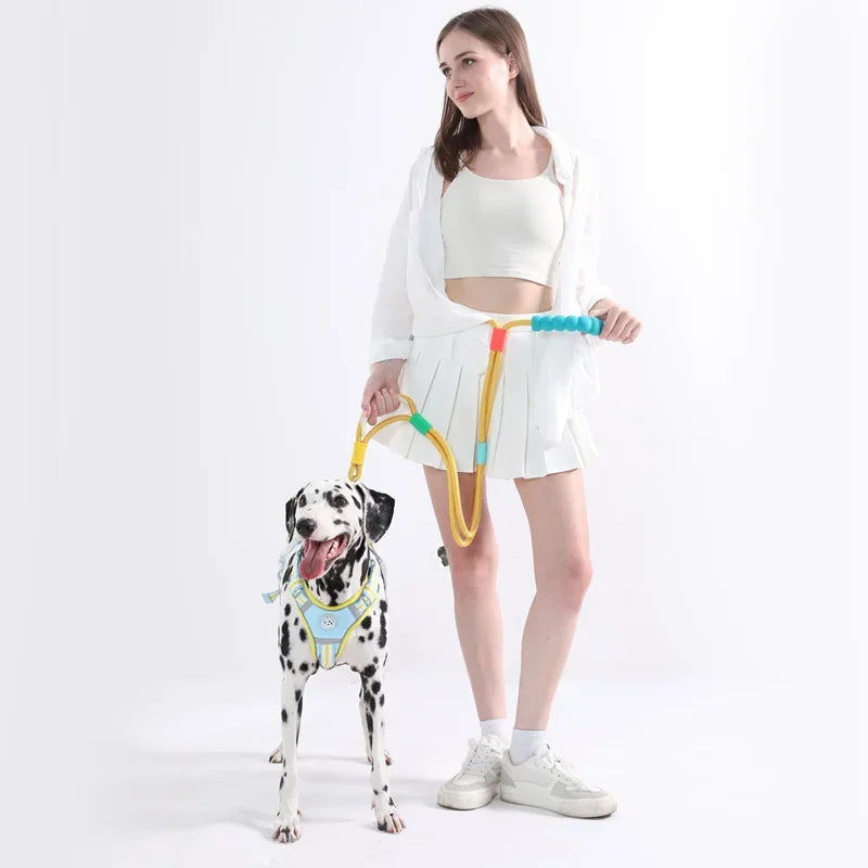 Versatile Pet Traction Leashes with Foam Handle Hand Free Dog Leash for Pet Walking Running Adjustable Sizes Pet Supplies