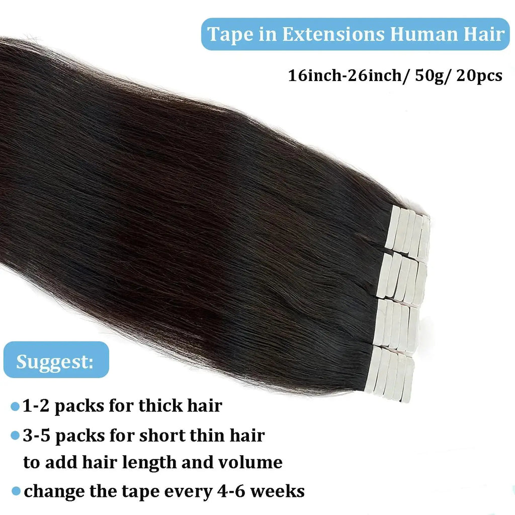 Reba Mini Tape In Human Hair Extensions Straight Human Hair European Remy Tape Adhensive Real Thick Human Hair Extensions 20pcs