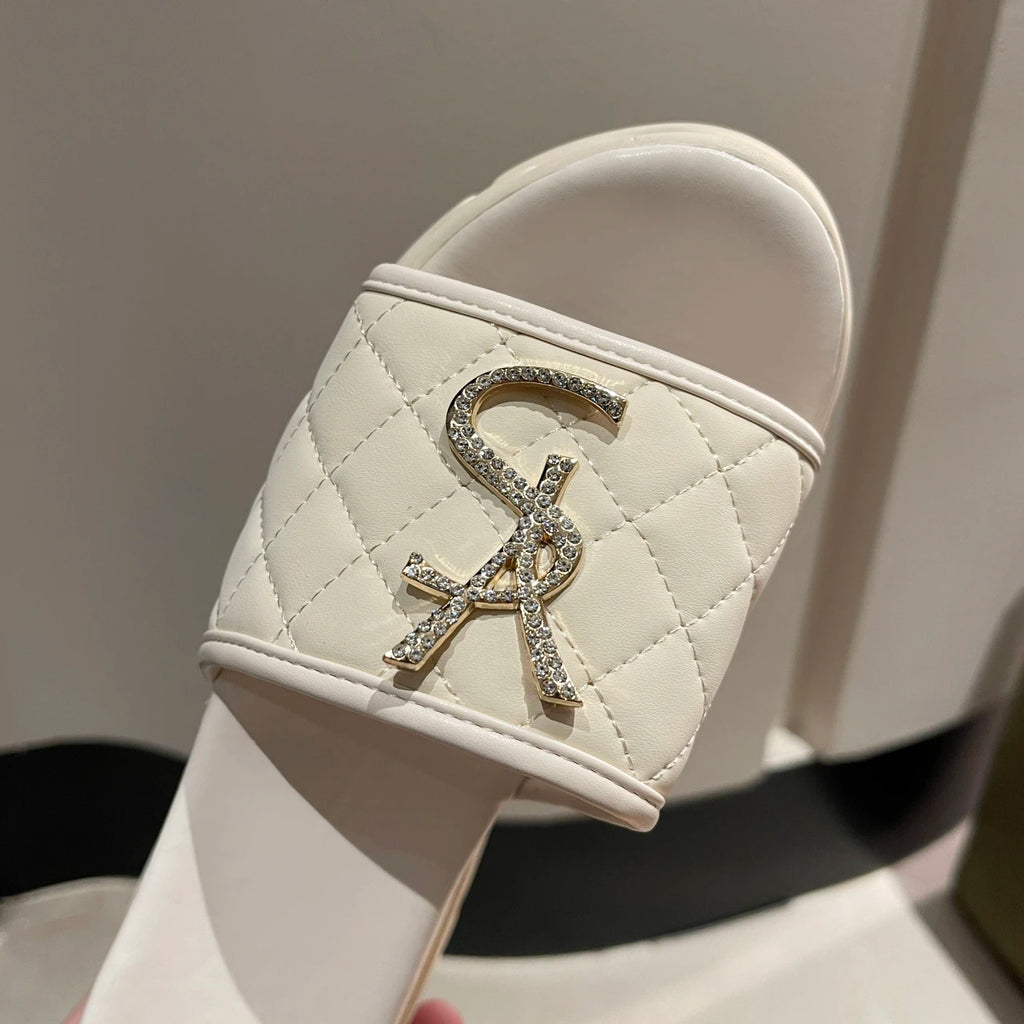 Women Sandals Summer Platform Letters Fashion Sandals Casual Comfortable Slipper Women Lightweight Non-slip Outside Slides Women